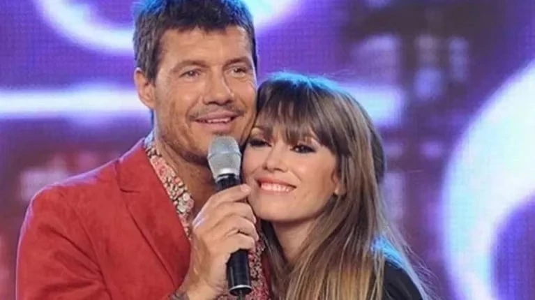 Coki Ramírez junto a Marcelo Tinelli. Foto archivo. 