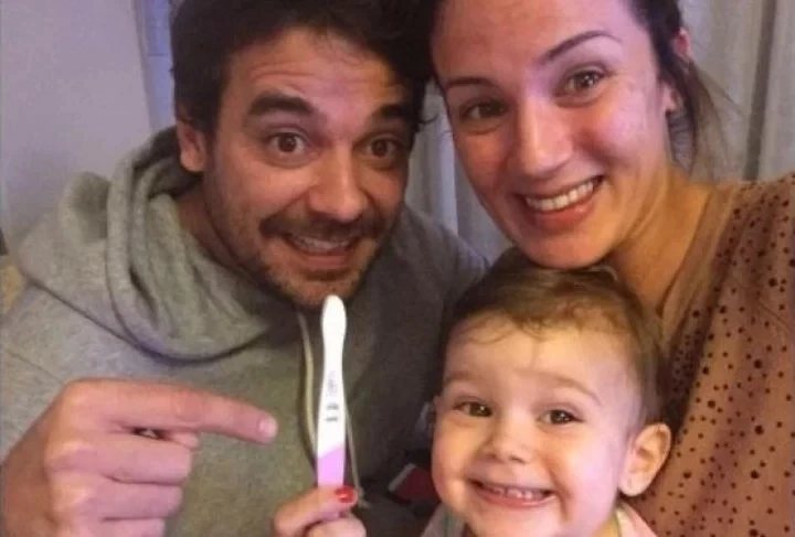 Paula Chaves junto a su familia. Foto archivo.