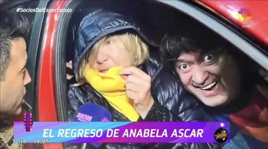 Anabela Ascar junto a Alfredo Silva juntos en Socios del Espectáculo. 