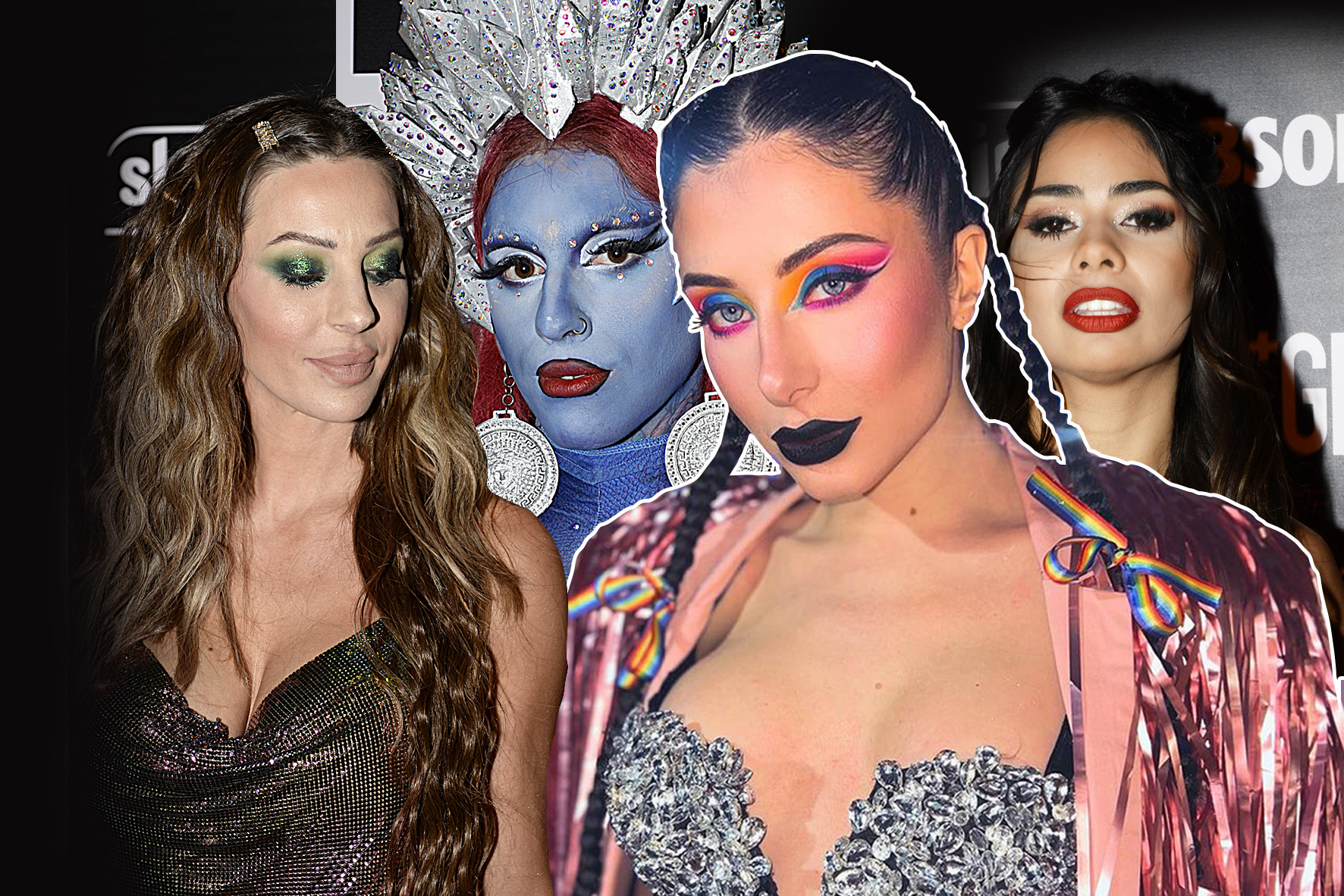 Maquillajes a puro color: Noelia Marzol, Dyhzy, Nanu y Daniela Celis compartieron sus secretos en la fiesta +GENTE