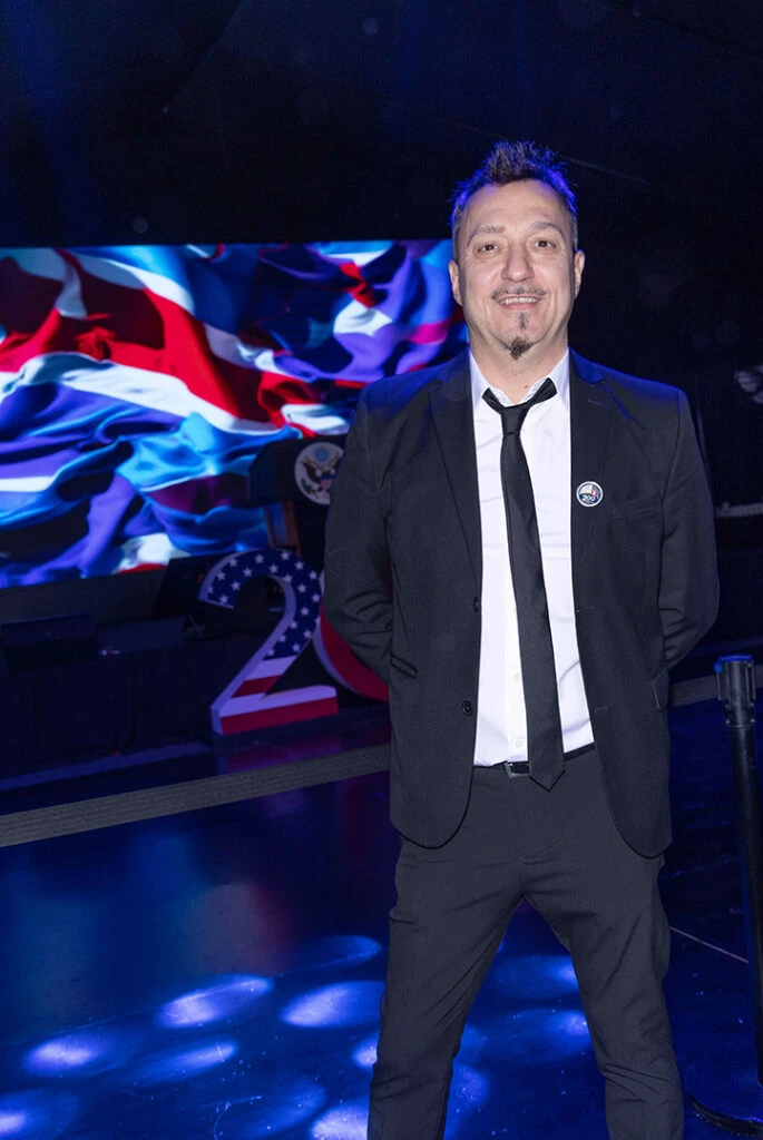 Damián Amato, presidente de Sony Music Argentina, en los festejos por la independencia de Estados Unidos