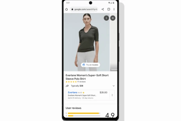 Google lanza un probador de ropa virtual con inteligencia artificial en su buscador