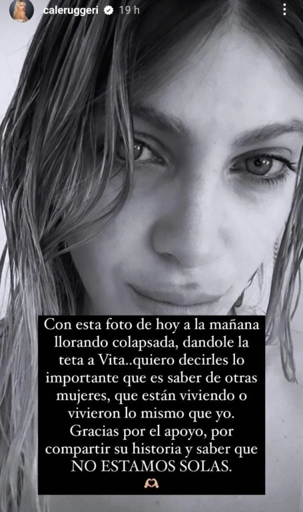 Historia de Instagram de Cande Ruggeri