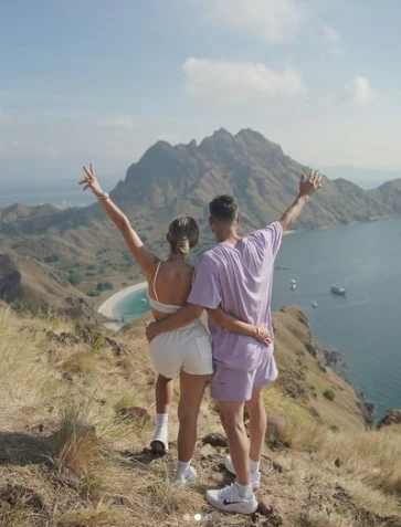 Nicolás Tagliafico y Caro Calvagni. Foto redes sociales. 
