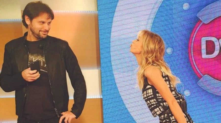 Una foto vintage de Fabbiani y Chiadde en el estudio de DDM en la época en la que se transmitía por eltrece.