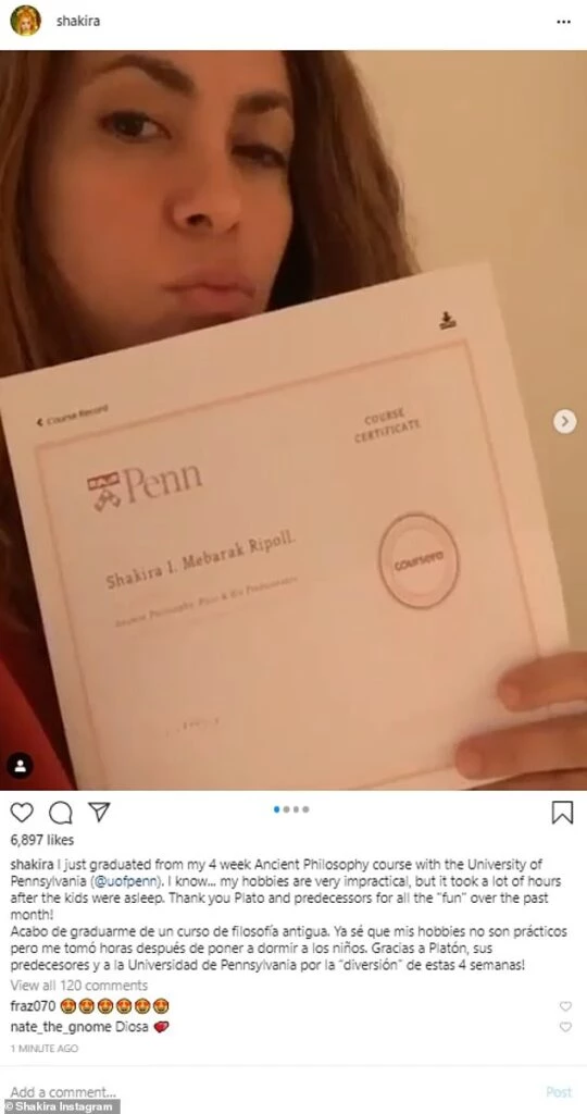 shakira estudio filosofia 2