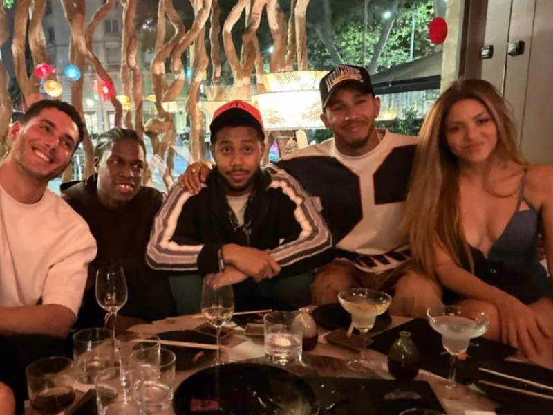 Shakira y Lewis Hamilton