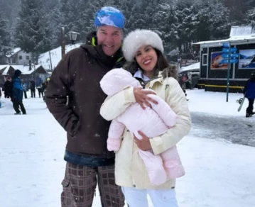 La primera vez de Sarah Burlando en la nieve