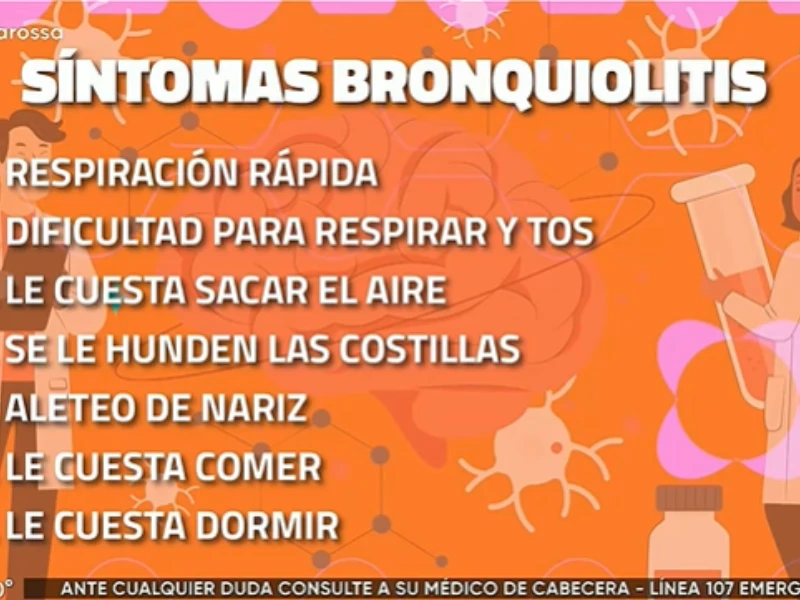 Síntomas de la bronquiolitis. Captura de pantalla. 