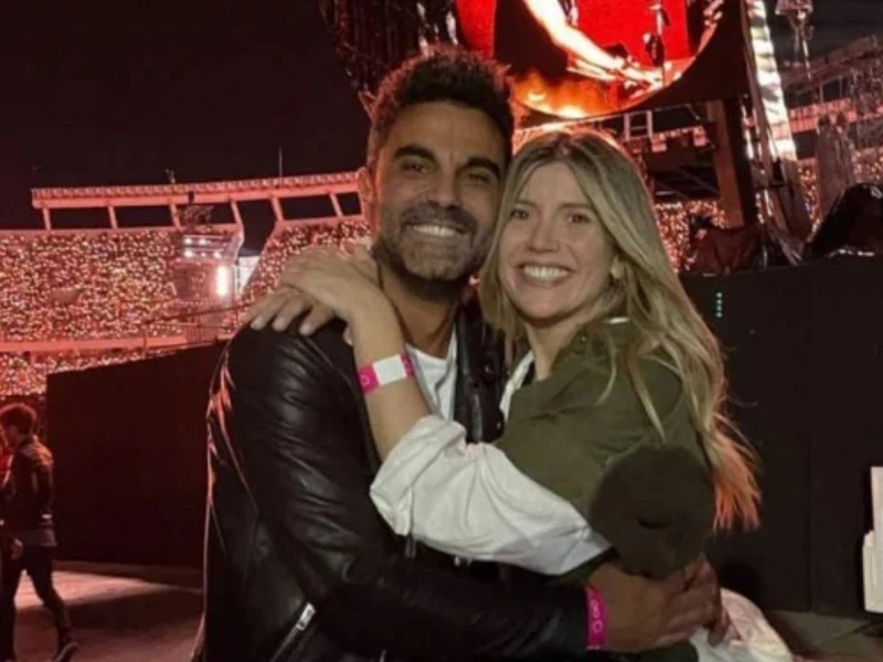 Laurita Fernández con su novio Claudio “Peluca” Brusca. Foto archivo.