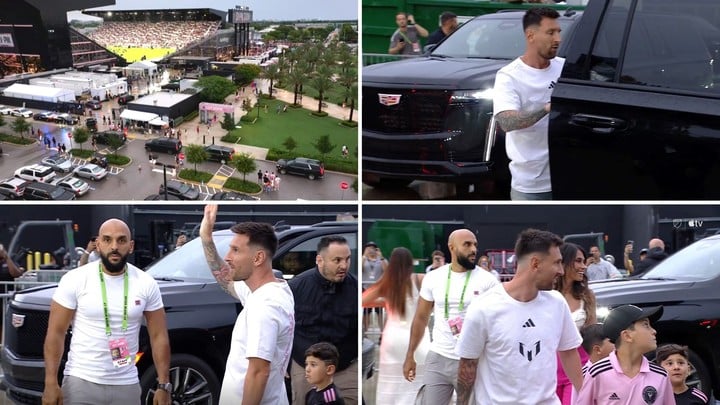 Lionel Messi llegó al estadio. Foto archivo. 