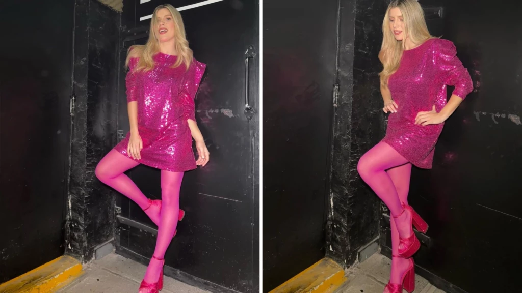 El look barbiecore de Laurita Fernández.