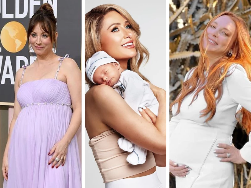 Lindsay Lohan, Paris Hilton y Kaley Cuoco las estrellas +35 que fueron madres en el 2023