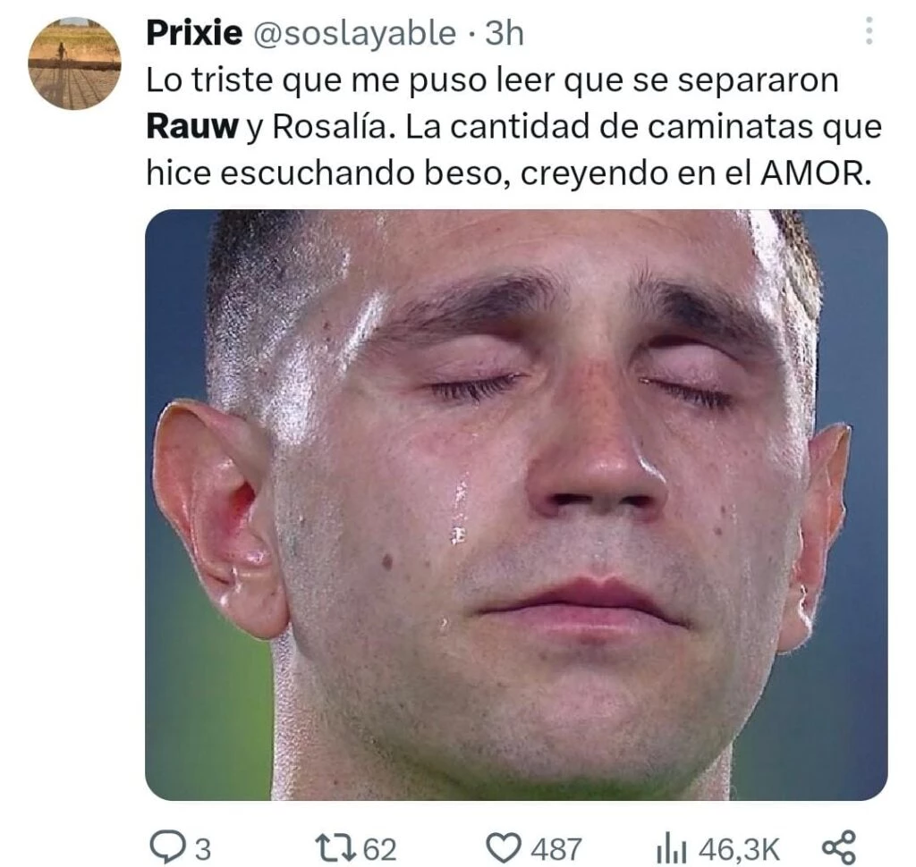 Los memes sobre Rosalía y Rauw Alejandro.