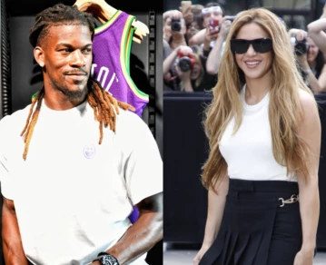 Shakira y Jimmy Butler, jugador de la NBA