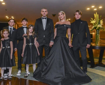 Wanda Nara y su familia