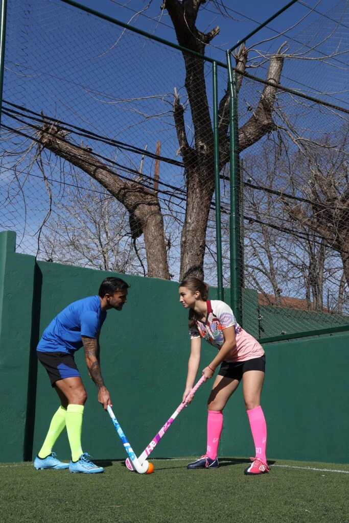 Padre e hija retratados.
