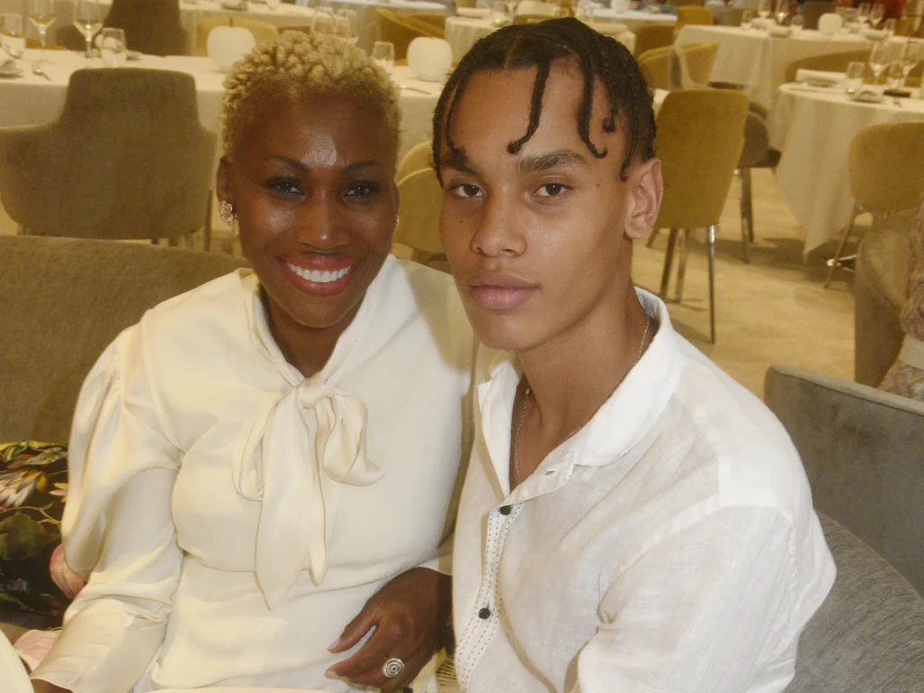 Alexandre Grimaldi y su madre. 