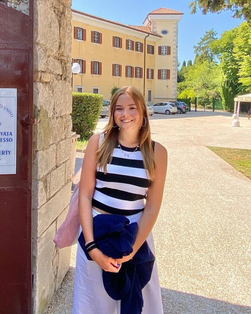 La primera foto de Ariane en Italia. Foto: koninklijkhuis