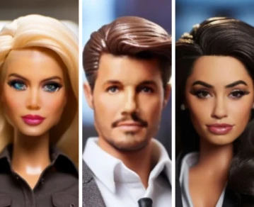 Famosos como Barbie