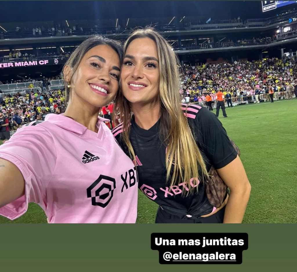 Antonela Rocuzzo posteó una imagen junto a Elena Galera. Captura de pantalla.