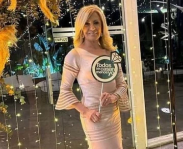Susana Roccasalvo en el casamiento de su hija