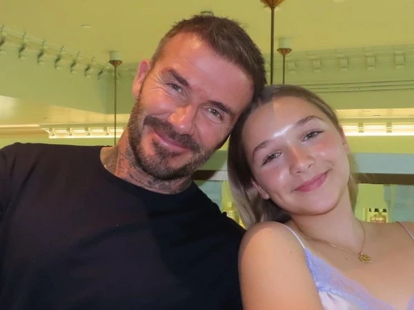 David y Harper Beckham. Foto redes sociales. 