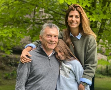 Familia Macri: Mauricio, Antonia y Juliana