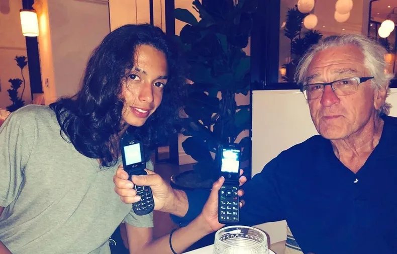 Robert de Niro con su nieto Leandro.