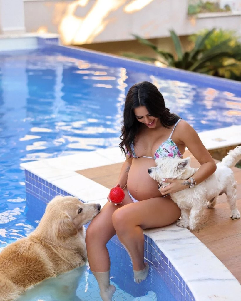 Así luce hoy Bruna, la pareja de Neymar, a pocos días de parir.