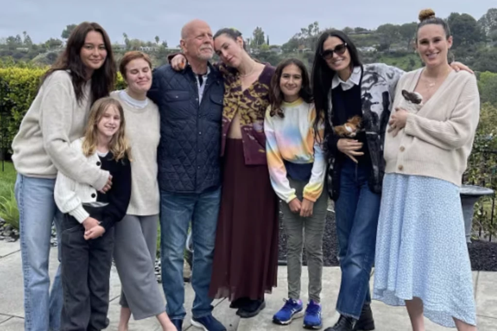 La familia de Bruce Willis. 