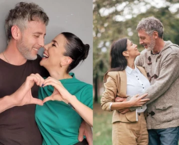 Andrea Rincón y su novio