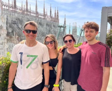 Sergio Lapegüe en sus vacaciones familiares