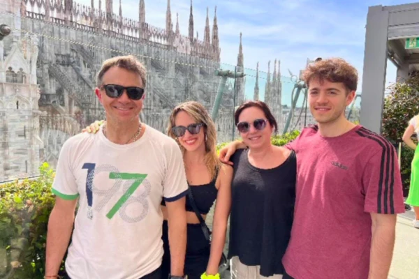 Sergio Lapegüe en sus vacaciones familiares