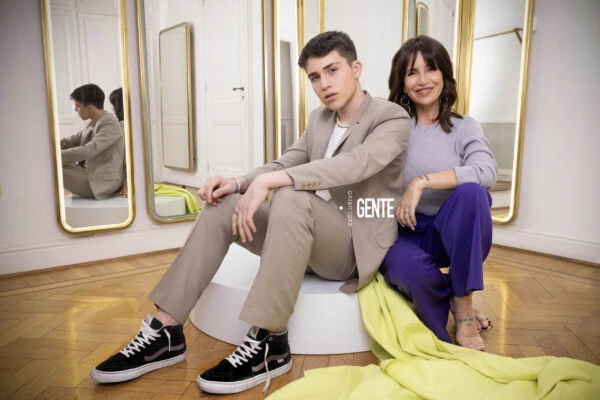 Flor Peña y su hijo Juan Otero en la tapa digital de GENTE