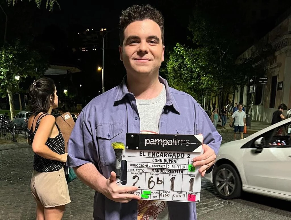 Gaston Cocchiarale en el detrás de escena de 'El encargado'