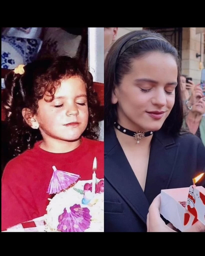 La cantante catalana realizó una comparación con antiguas fotos. Captura de pantalla. 