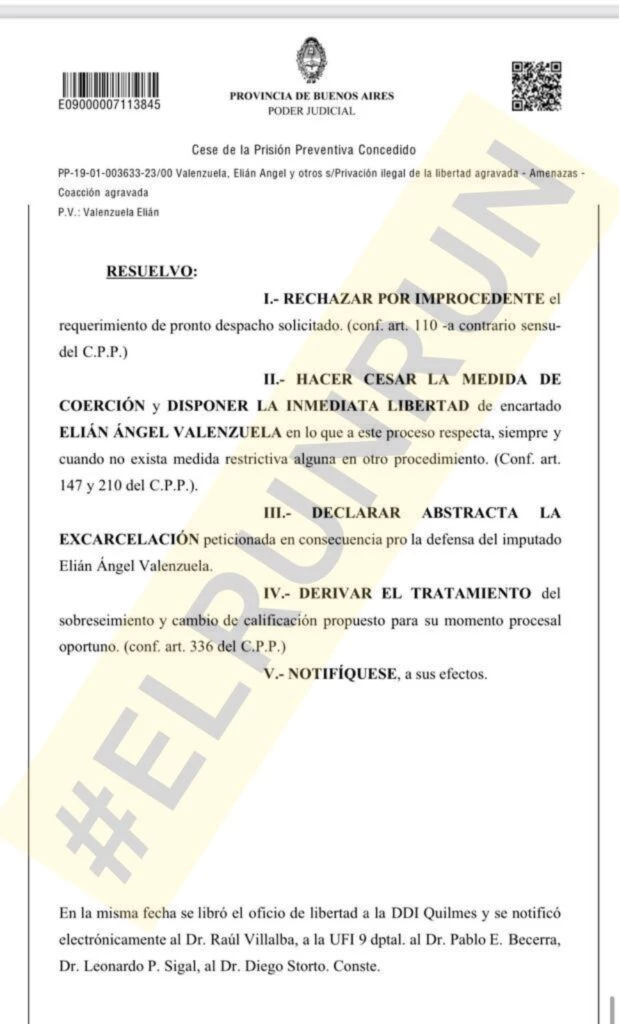 El dictamen de la Justicia sobre la libertad de L-Gante.