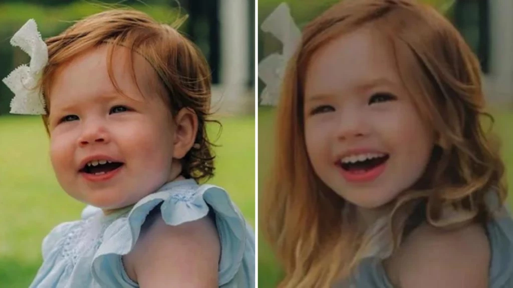 La comparación entre la última foto de Lilibeth y la apariencia que tenía dentro de unos años. 