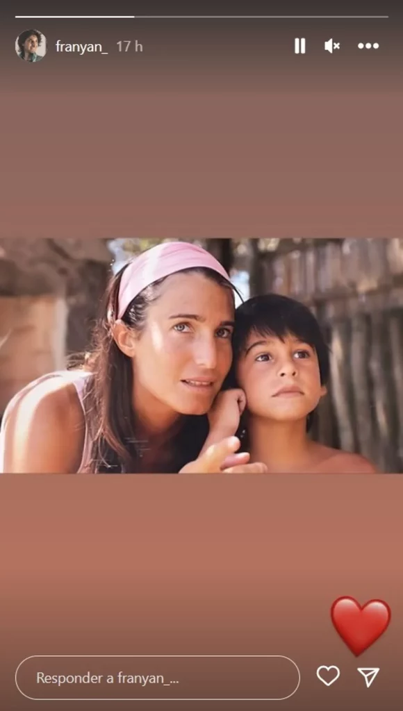 La foto que compartió Franco en sus historias de Instagram.