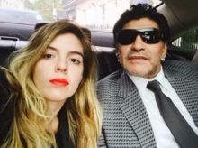 Dalma Maradona y su padre, Diego Maradona.