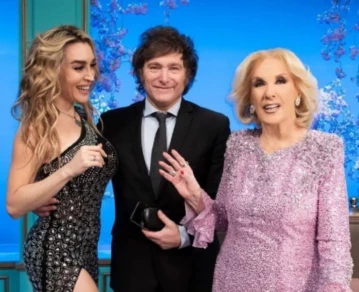 Fátima Florez, Mirtha Legran y Javier Milei