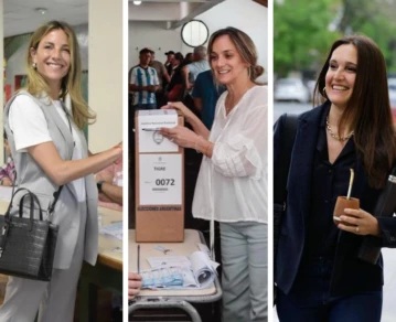 Primeras damas votando en las elecciones generales