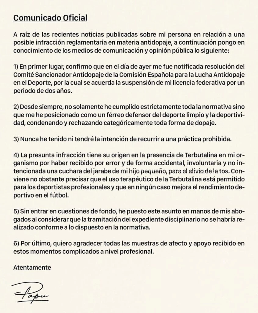 Así fue el descargo del futbolista. Captura de pantalla. 