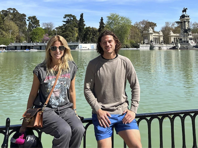 Flavia Palmiero con Gianmarco.