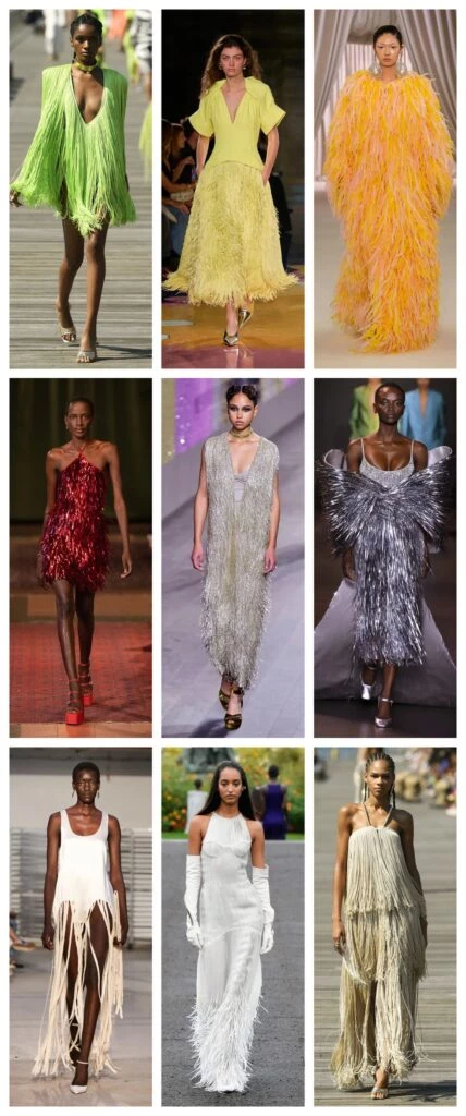 Los flecos, protagonistas en las pasarelas internacionales.