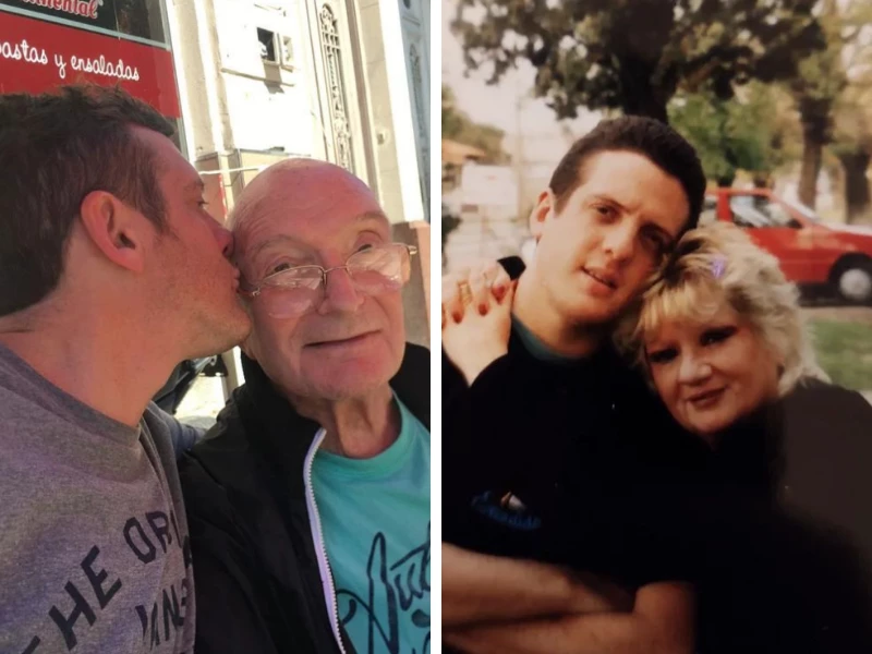 Mauro Szeta junto a sus papás