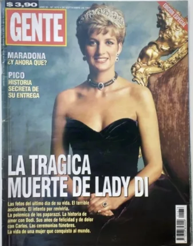 Así contó Revista GENTE la muerte de Lady Di.