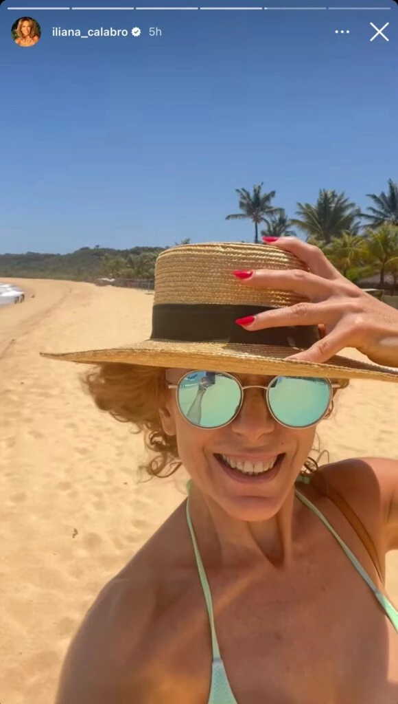 Iliana Calabró disfruta de las playas de Porto Seguro. 