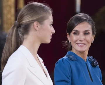 Letizia Ortiz y Leonor de España en la jura a la Constitución